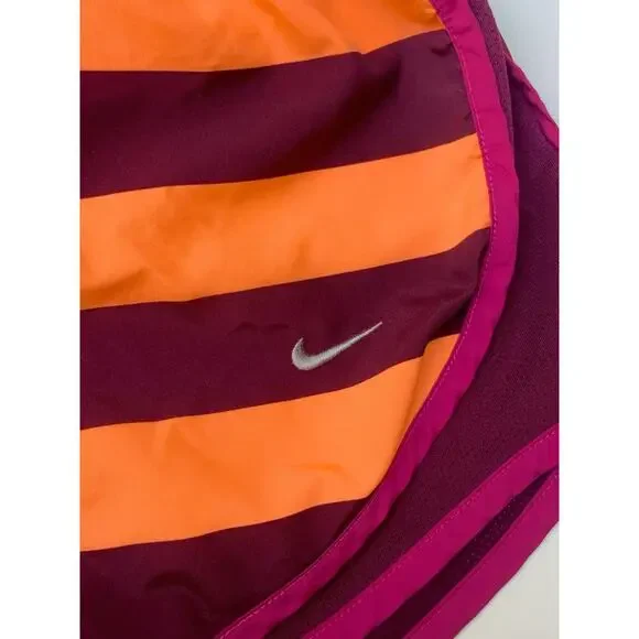 Nike Dri - Fit Purple & Orange Striped & Polka Dot Active Wear Shorts Women's XS - Picture 8 of 11